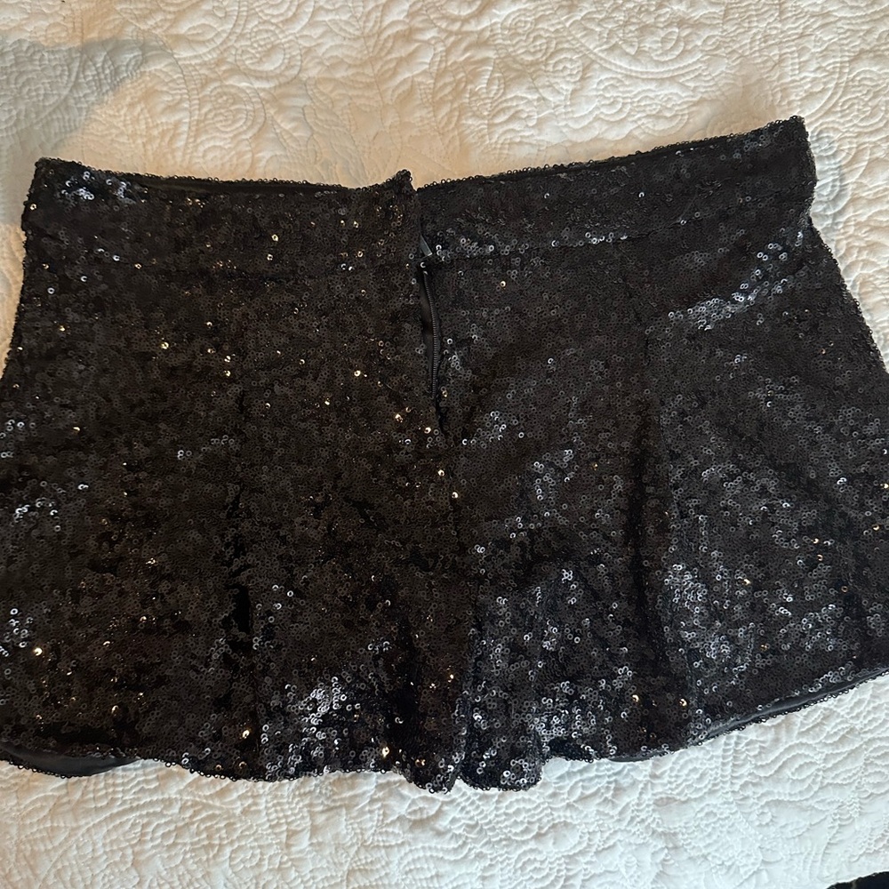 Black Sequin Shorts